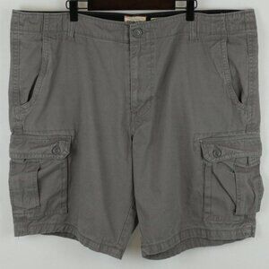 Trinity Men's Size 42 Gray Cotton Casual Flat Front Cargo Shorts